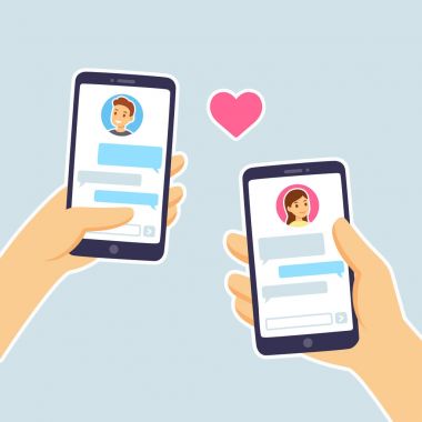 Çift mesaj smartphone cep telefonu ile