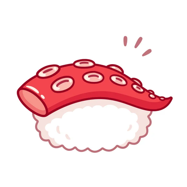 Dessin de sushi poulpe — Image vectorielle