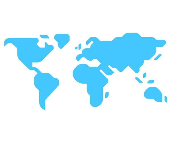 Mapa světa minimální styl — Stockový vektor