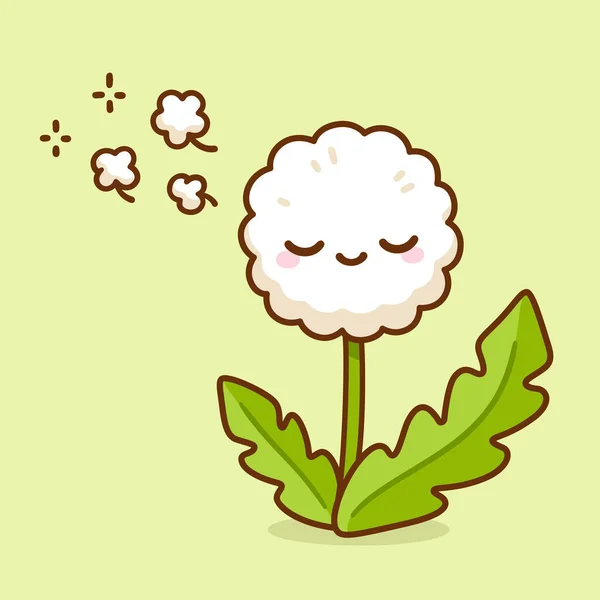 Cute cartoon dandelion — Stock Vector