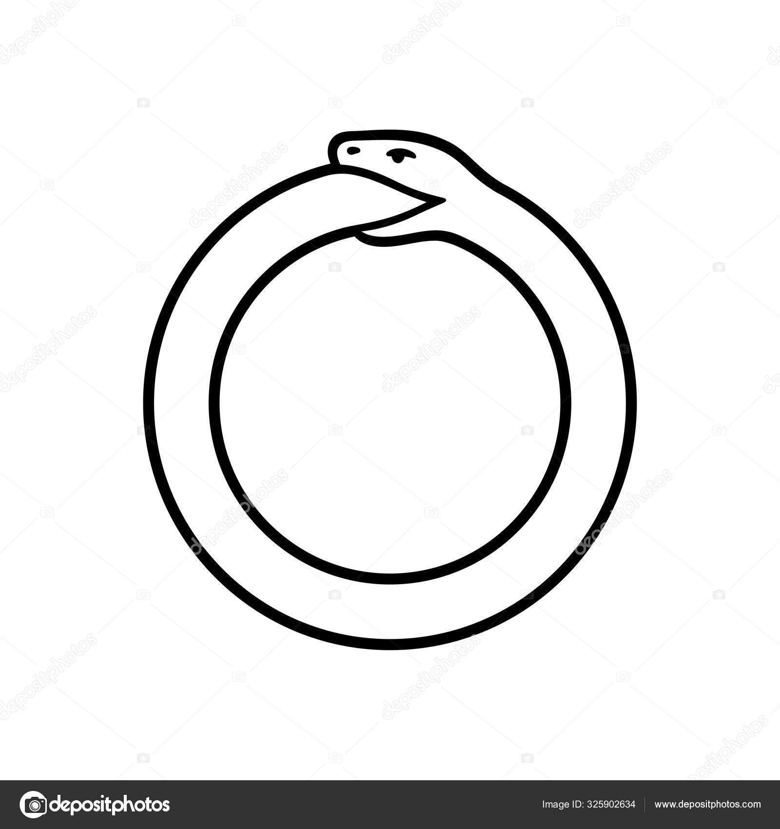Ouroboros snake symbol Stock Vector by ©Sudowoodo 325902634