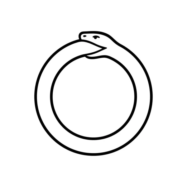 Ouroboros serpent symbole — Image vectorielle
