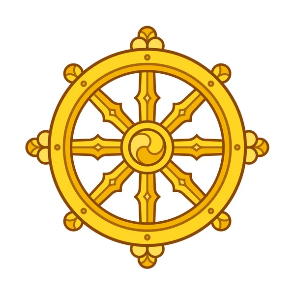 Dharma hjul symbol — Stock vektor