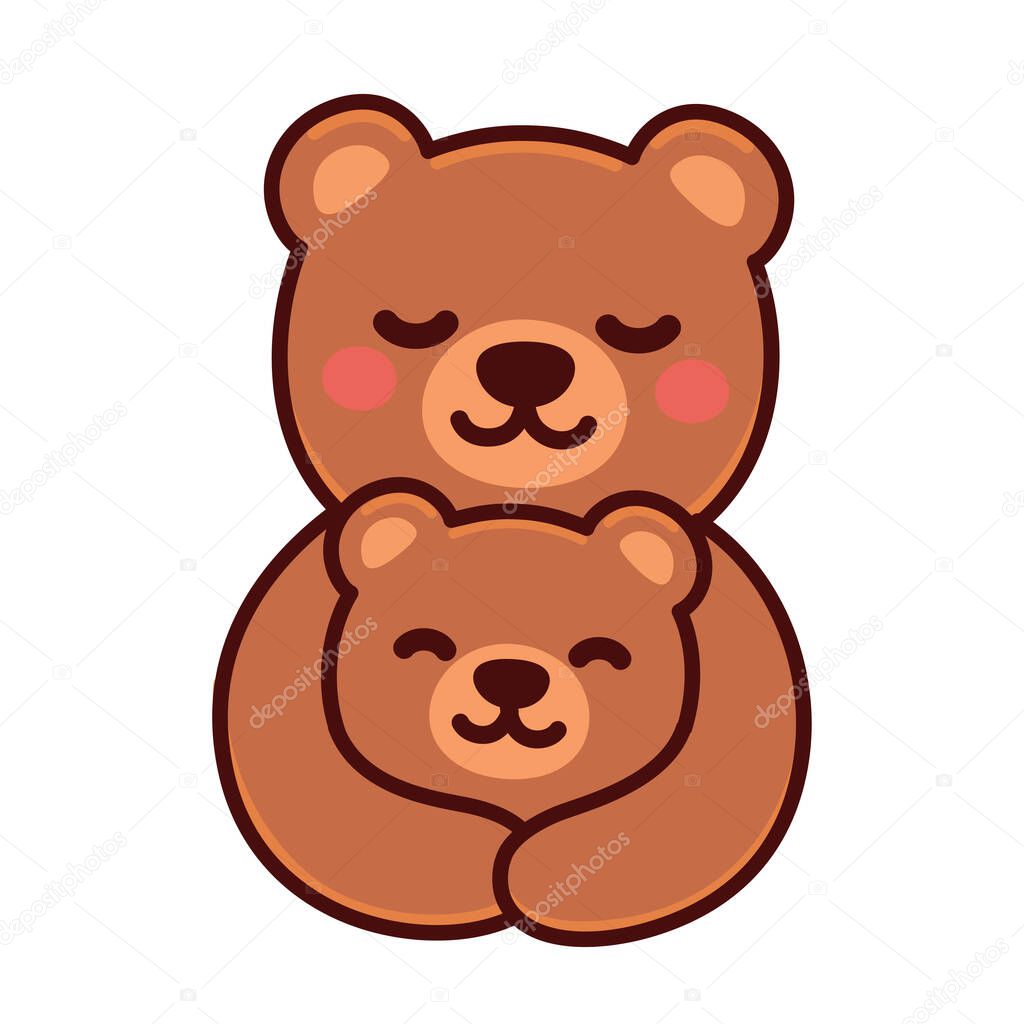 Orsetto Carino Cartone Animato Orsetto Cute Orsetto Carino Carino Orso  Seduto Sulla Luna Cartone, image size:1024x1024