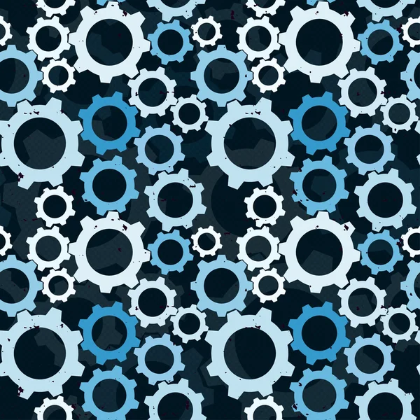 Gears seamless abstract color pattern — Stock Vector