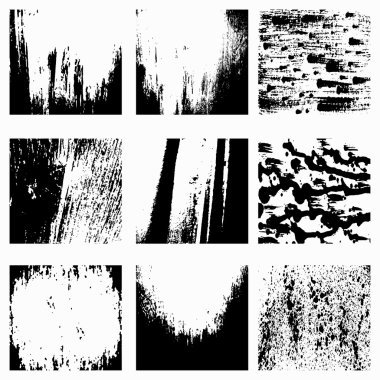 siyah grunge tasarım öğesi ayarla