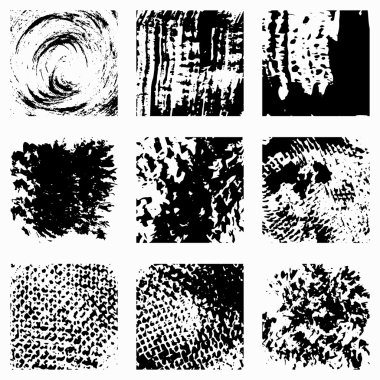 siyah grunge tasarım öğesi ayarla