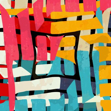 soyut geometrik nesneleri grafiti grunge etkisi