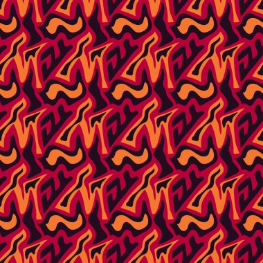 Grunge renkli grafiti seamless modeli