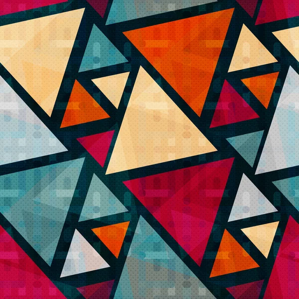 Tasarımınız için renkli üçgen kesintisiz geometrik arka plan — Stok Vektör