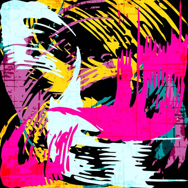 Hermoso graffiti abstracto patrón suave — Vector de stock