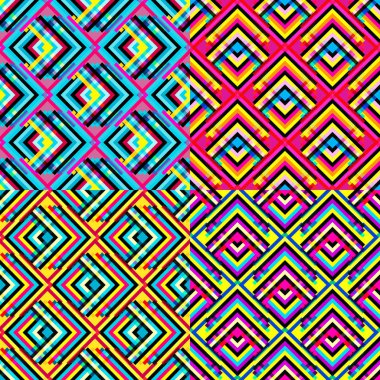 renkli geometrik sorunsuz arka plan topluluğu