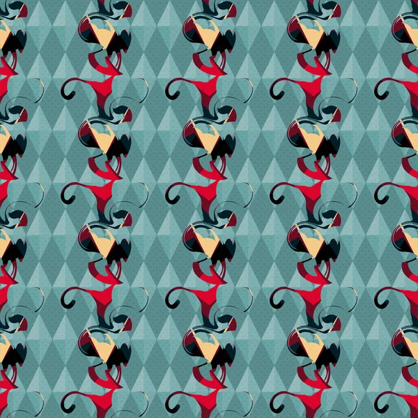 シームレスな明るい幾何学的な抽象的な色パターン — ストックベクタ