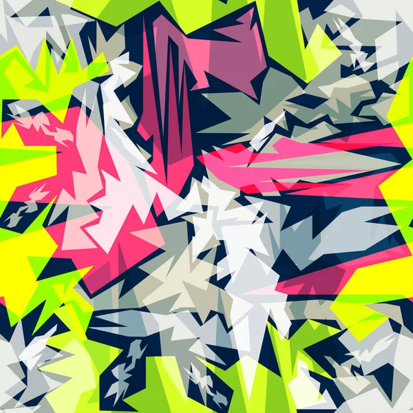 parlak grafiti geometrik seamless modeli grunge etkisi