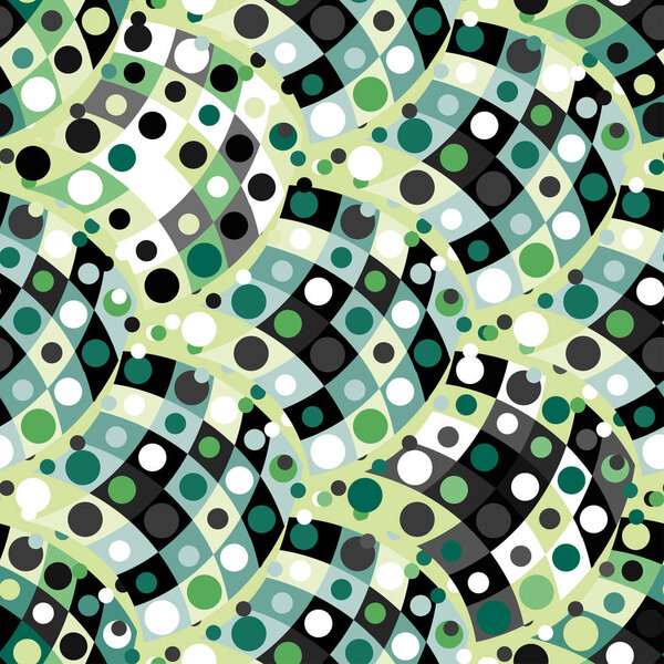 small colored polygons on a beautiful background seamless pattern