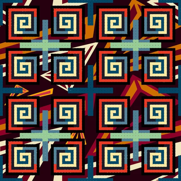 Abstrakcja bezszwowe wzór geometryczny pikseli — Wektor stockowy