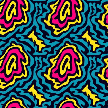 parlak grafiti geometrik seamless modeli grunge etkisi