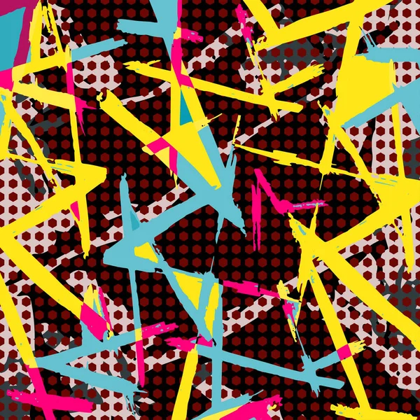Graffiti patrón abstracto de color — Vector de stock