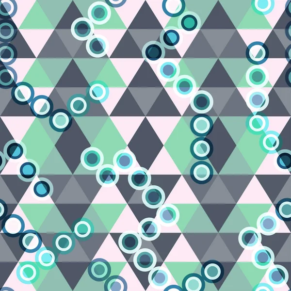 Patrón inconsútil geométrico coloreado de triángulos — Vector de stock