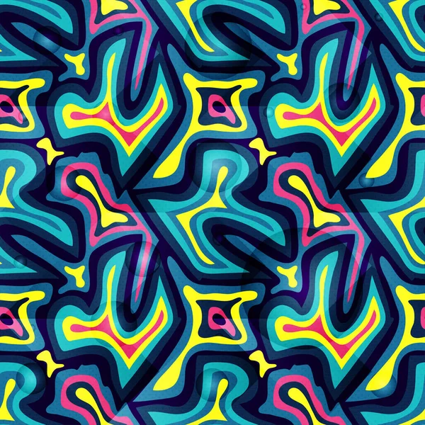 Grunge gekleurde graffiti naadloze patroon — Stockvector