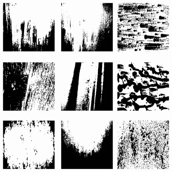 Set de elementos de diseño Grunge negro — Archivo Imágenes Vectoriales