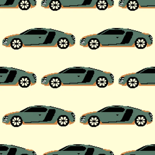 Deportes coche color patrón sin costura — Vector de stock