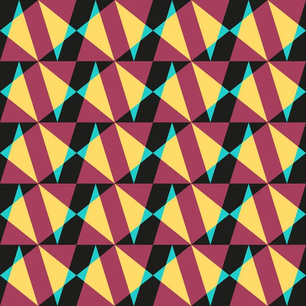 三角形の抽象的な幾何学的なシームレス パターン — ストックベクタ