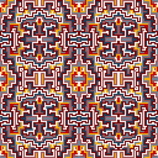 ポリゴンのサイケデリックな色の幾何学的な背景のピクセル — ストックベクタ