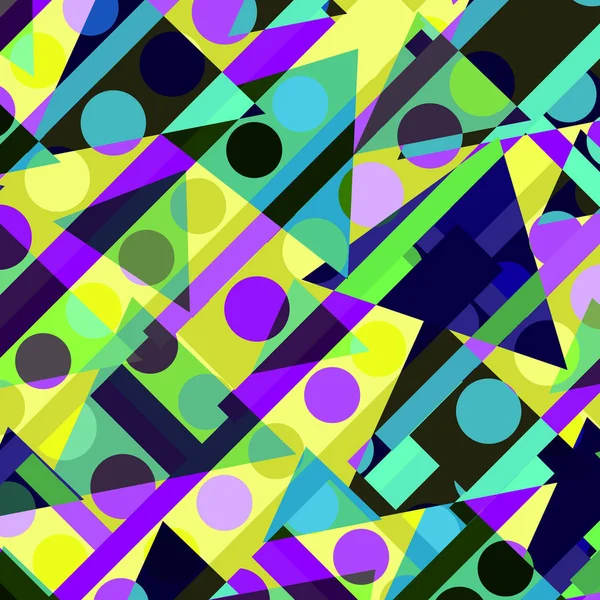 Kreise und Polygone geometrische abstrakte Muster — Stockvektor