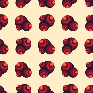 Beyaz arka plan seamless modeli üzerinde kırmızı daireler