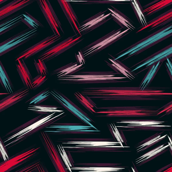 Lignes colorées fond de couleur sans couture géométrique — Image vectorielle