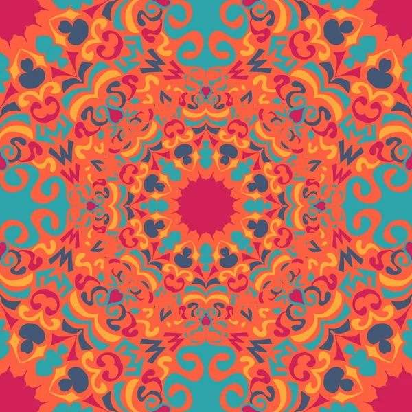 Mandala vintage tribal inconsútil patrón vector ilustración — Vector de stock