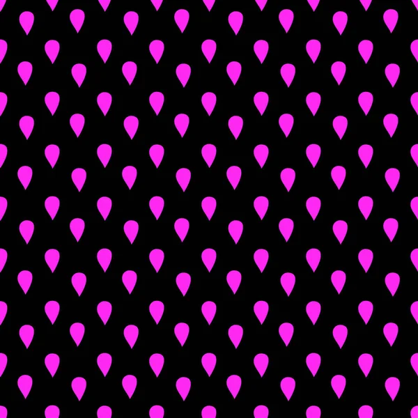 Pink drops on a dark background seamless pattern — Stock Vector
