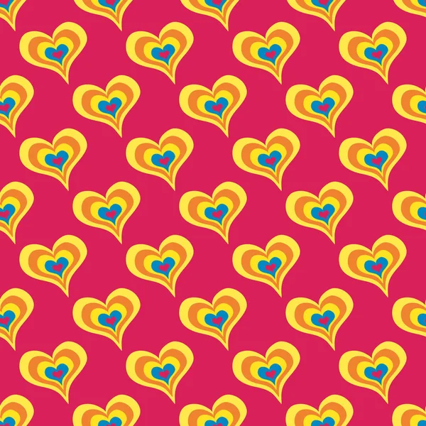 Aftelkalender voor Valentijnsdag naadloze patroon vector hart en pijl — Stockvector