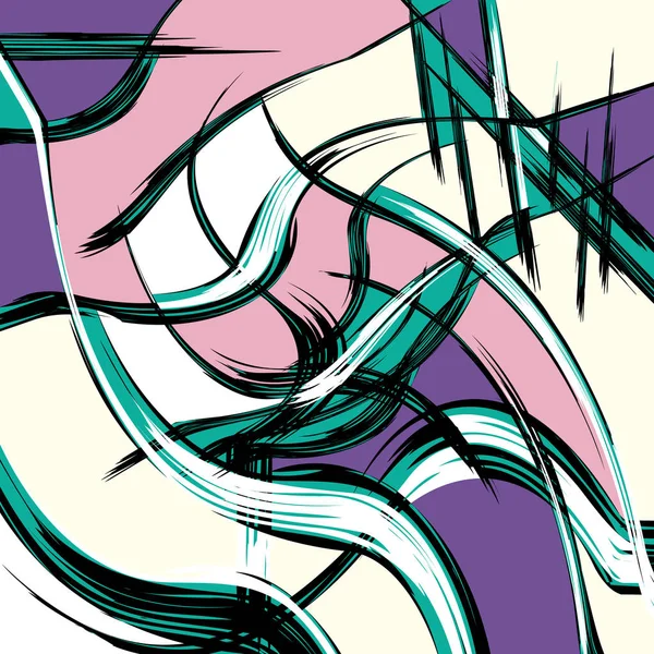 Hermoso graffiti abstracto patrón suave — Vector de stock