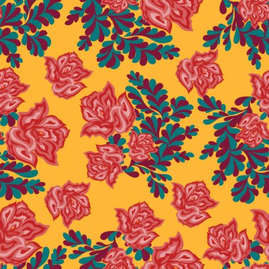 açık renkli seamless modeli üzerinde güzel güller