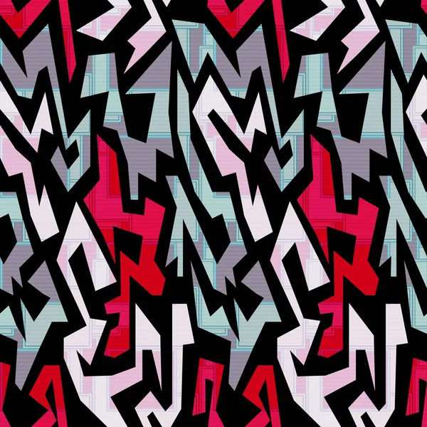 parlak grafiti geometrik seamless modeli grunge etkisi