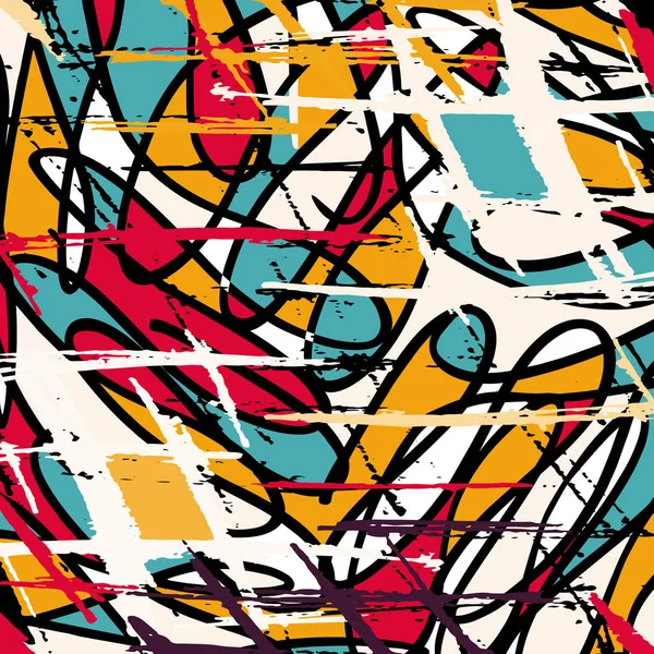 Texture grunge colorée dans le style graffiti image vectorielle abstraite pour votre conception — Image vectorielle