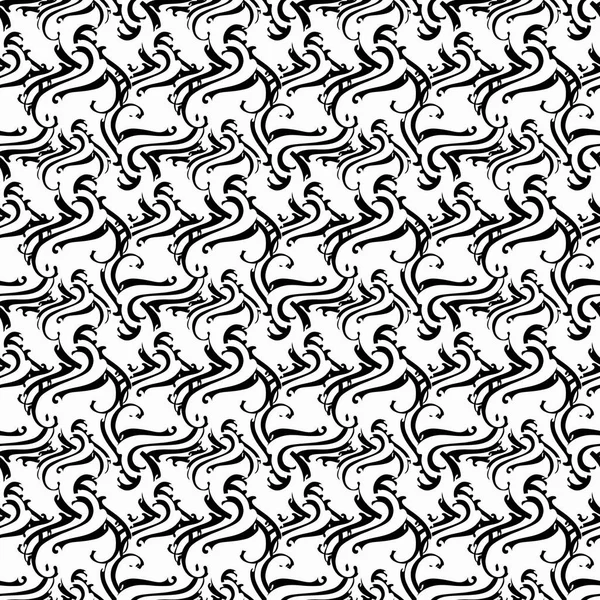 Motif abstrait monochrome sans couture sur fond blanc. Illustration vectorielle de haute qualité pour votre design . — Image vectorielle