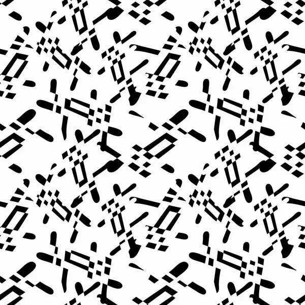 Patrón abstracto monocromo sin costuras sobre un fondo blanco. Ilustración vectorial de alta calidad para su diseño . — Vector de stock