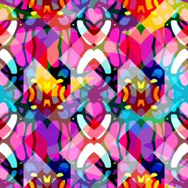 Parlak soyut geometrik seamless modeli grafiti tarzı. Kalite vektör çizim tasarımınız için