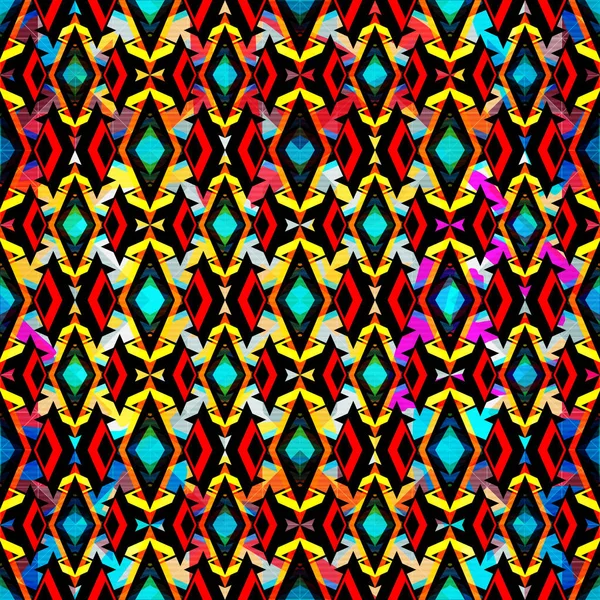 Brillante patrón geométrico abstracto sin costuras en estilo graffiti. Ilustración vectorial de calidad para su diseño — Vector de stock