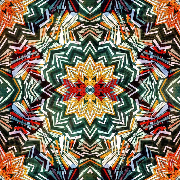 Mandala vintage tribal nahtlose Muster Vektor Illustration — Stockvektor