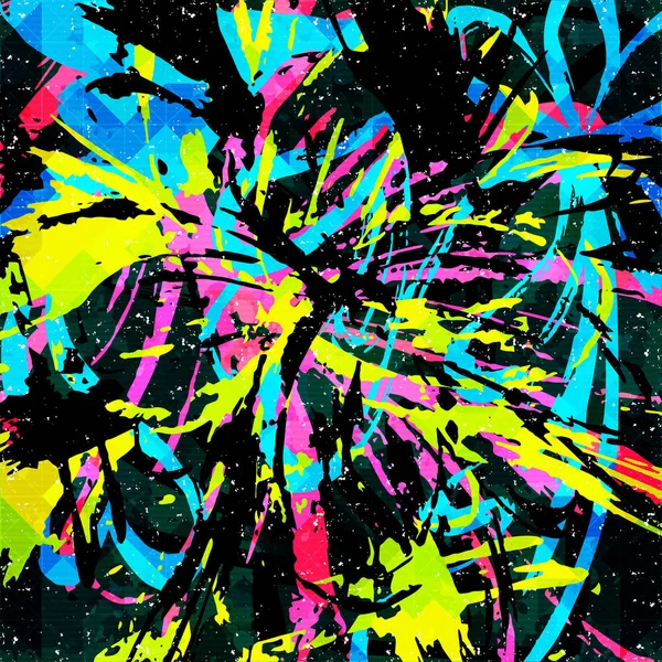 Geometrycznej kolor abstrakcyjny wzór w stylu graffiti. Ilustracja wektorowa jakości dla projektu — Wektor stockowy