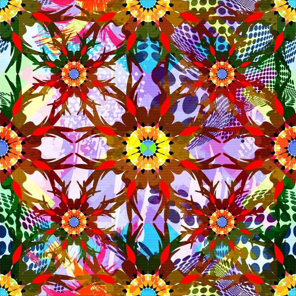 Ornament schöne nahtlose Muster mit Mandala. Vektorillustration — Stockvektor