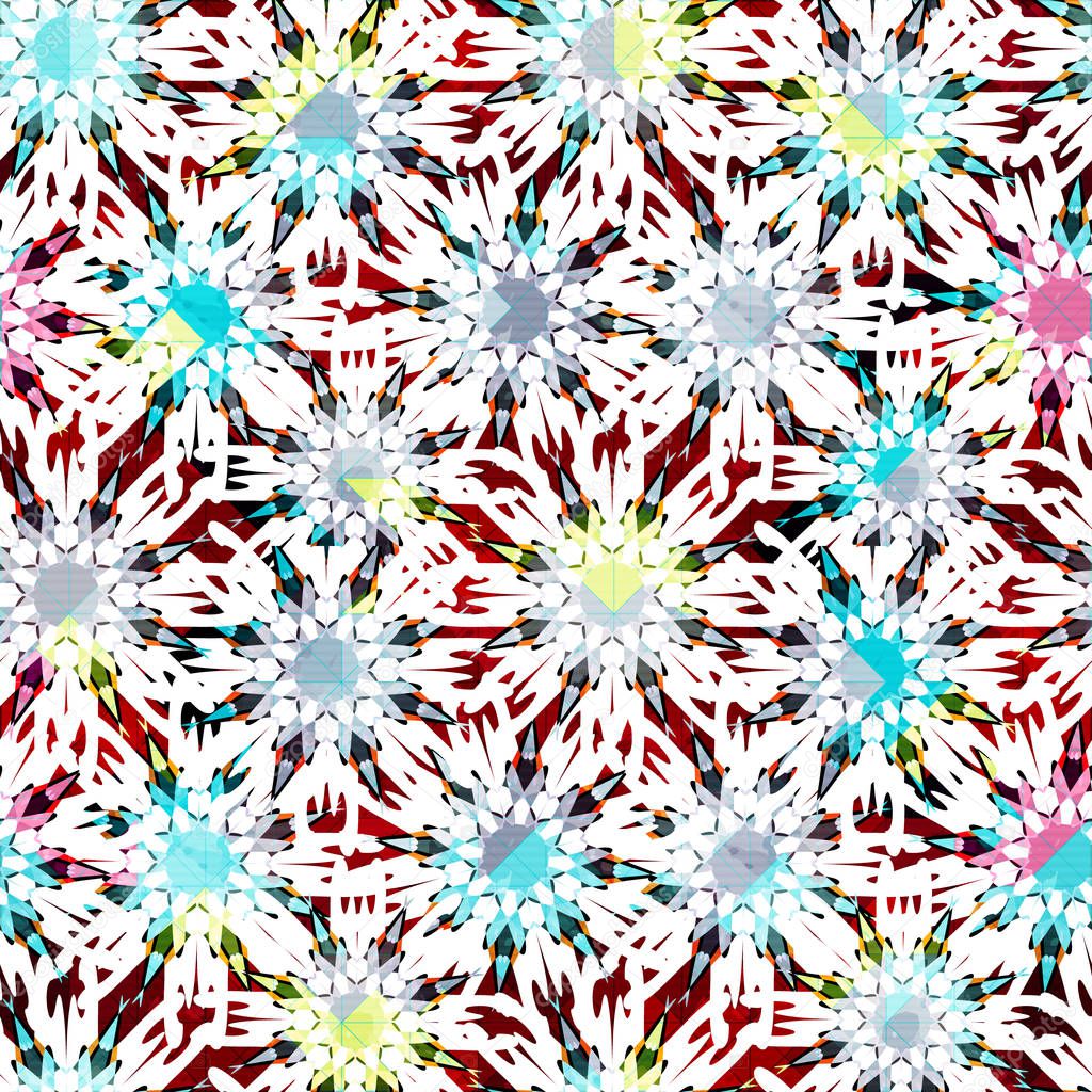 Ornament beautiful seamless pattern with mandala. vector illustration