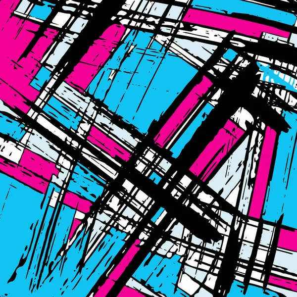 Motif géométrique abstrait de couleur dans le style graffiti. Illustration vectorielle de qualité pour votre design — Image vectorielle