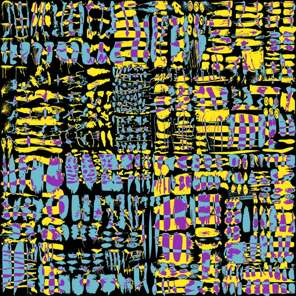 Patrón de color abstracto geométrico en estilo graffiti. Ilustración vectorial de calidad para su diseño — Vector de stock