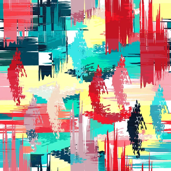 Motif abstrait sans couture coloré dans le style graffiti. Illustration vectorielle de qualité pour votre design — Image vectorielle