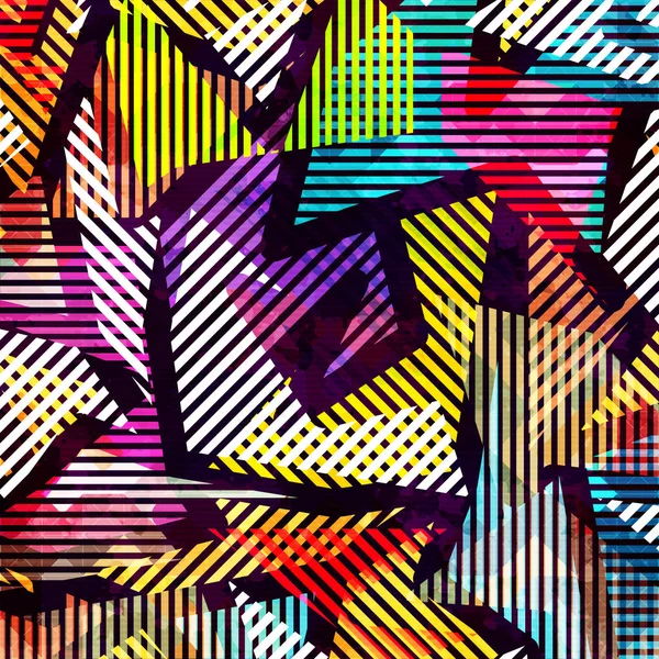 Padrão de cor abstrata geométrica em estilo grafite. Ilustração vetorial de qualidade para o seu design —  Vetores de Stock